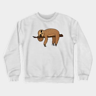 Cute Sloth Haning Lazy Funny Animal Crewneck Sweatshirt